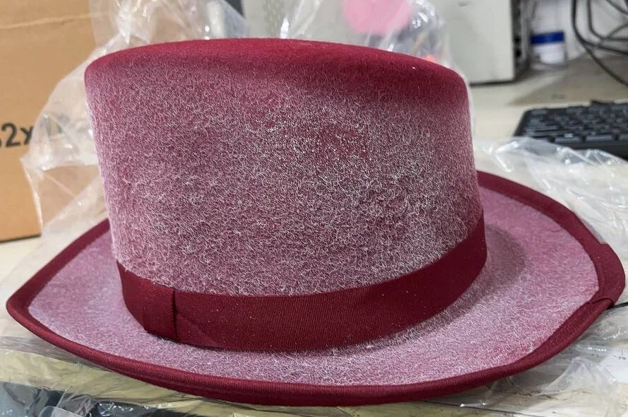 New Cashmere Hat Asymmetric Wool Top Hat for Women & Men