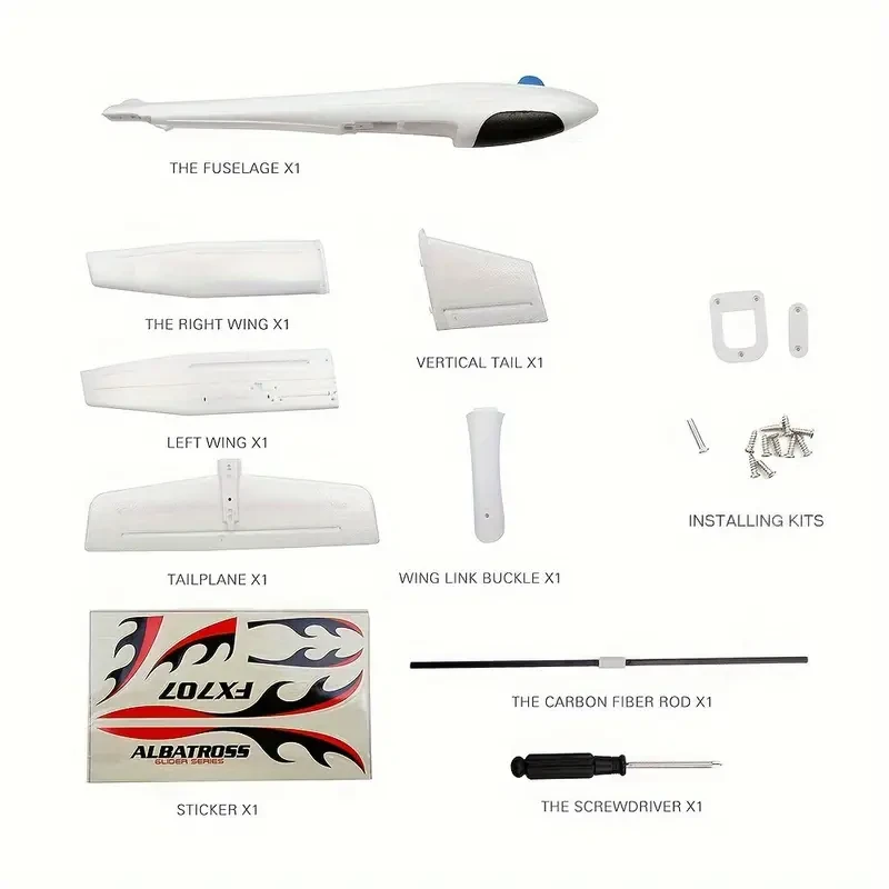 FX707S Hand Launch Glider Plane - Soft Foam DIY Airplane Model for Halloween & Christmas Gifts