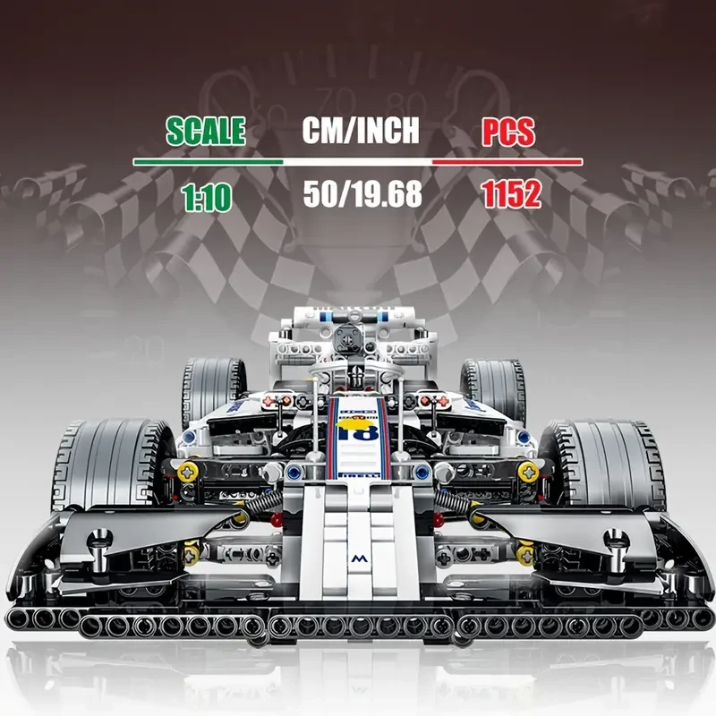 1152pcs Supercar Building Blocks Set - STEM Educational Racing Car Model Kit for Kids