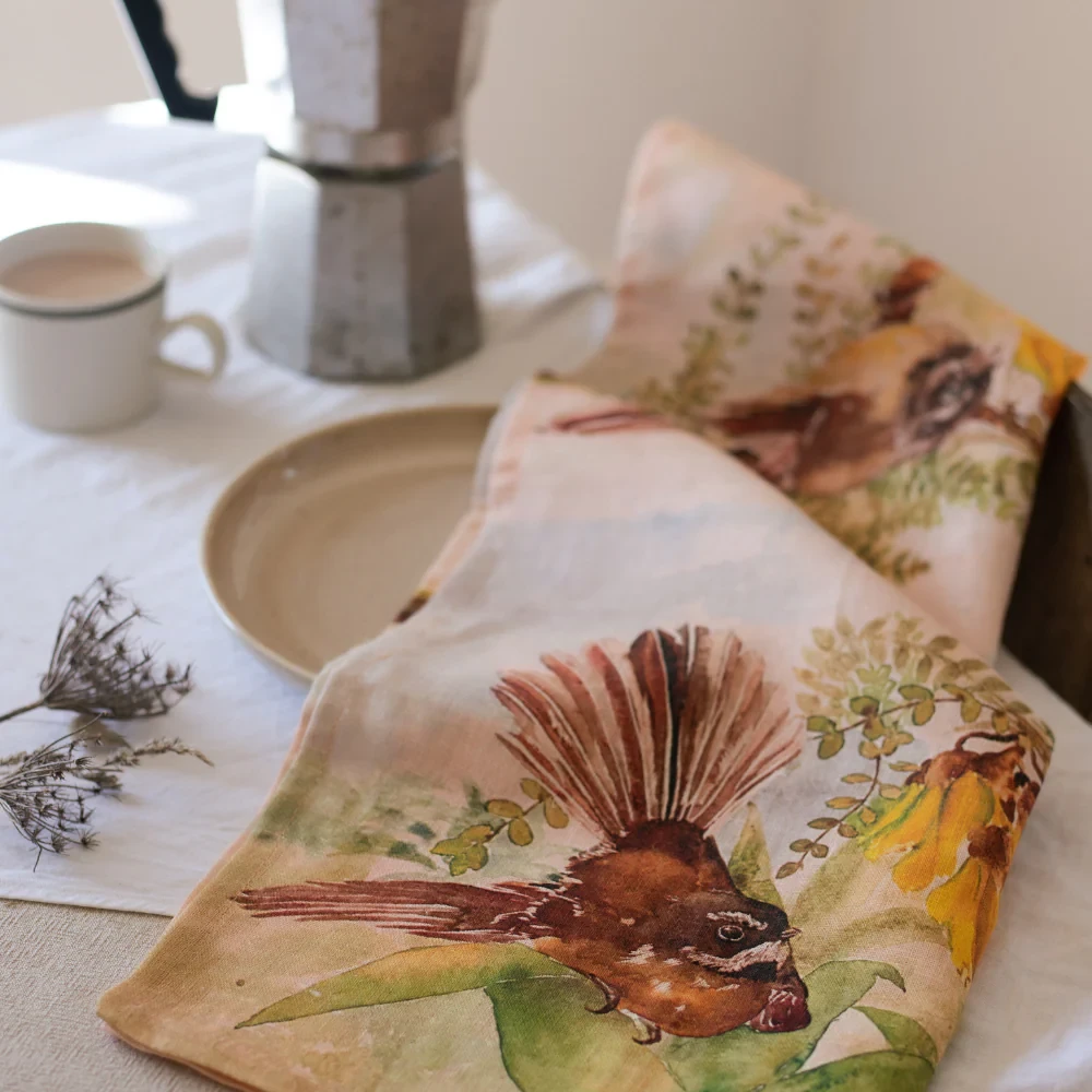 Tea Towel - Piwakawka - Fantail