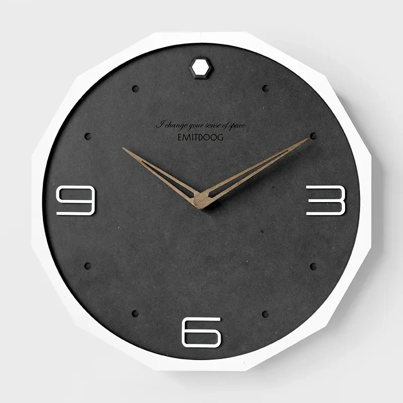Nordic Iight Luxury Wall Clock Modern Minimalist Iiving Room Free Perforated Wall Clock Restaurant Creative Personality art Table