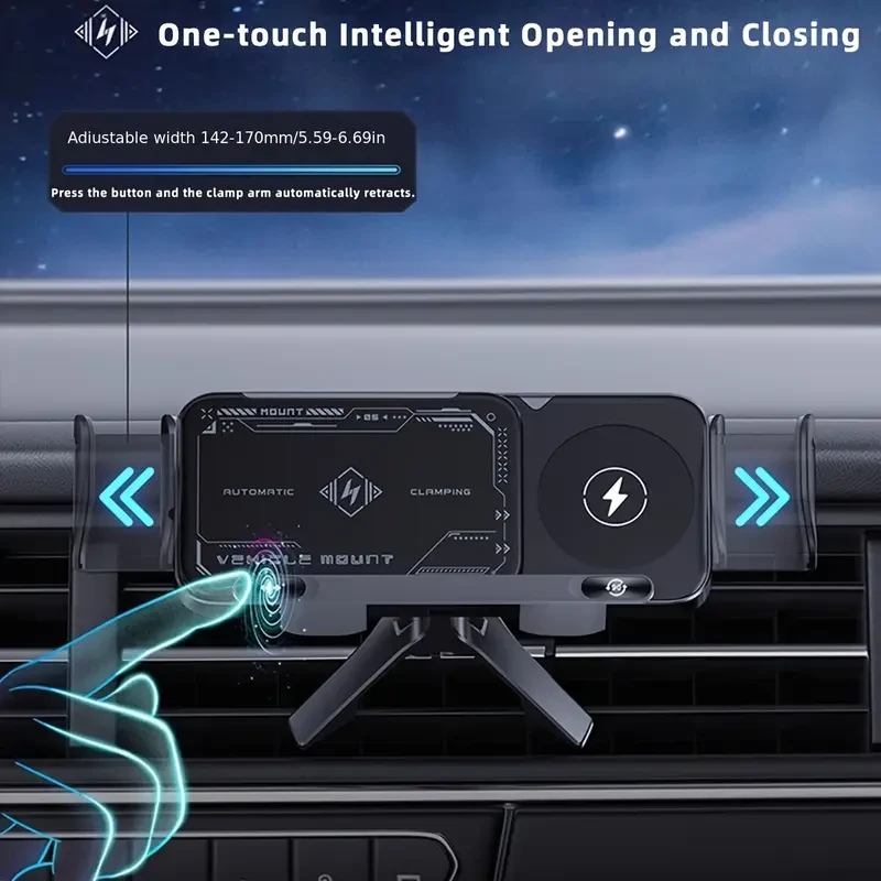 BILOLLY 2025 Smart Car Wireless Charging Phone Holder