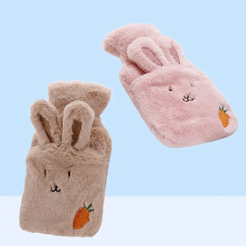 Rubber water filled hot water bag plush cloth cover