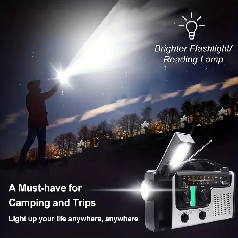 Solar Hand Crank Emergency Radio with Flashlight