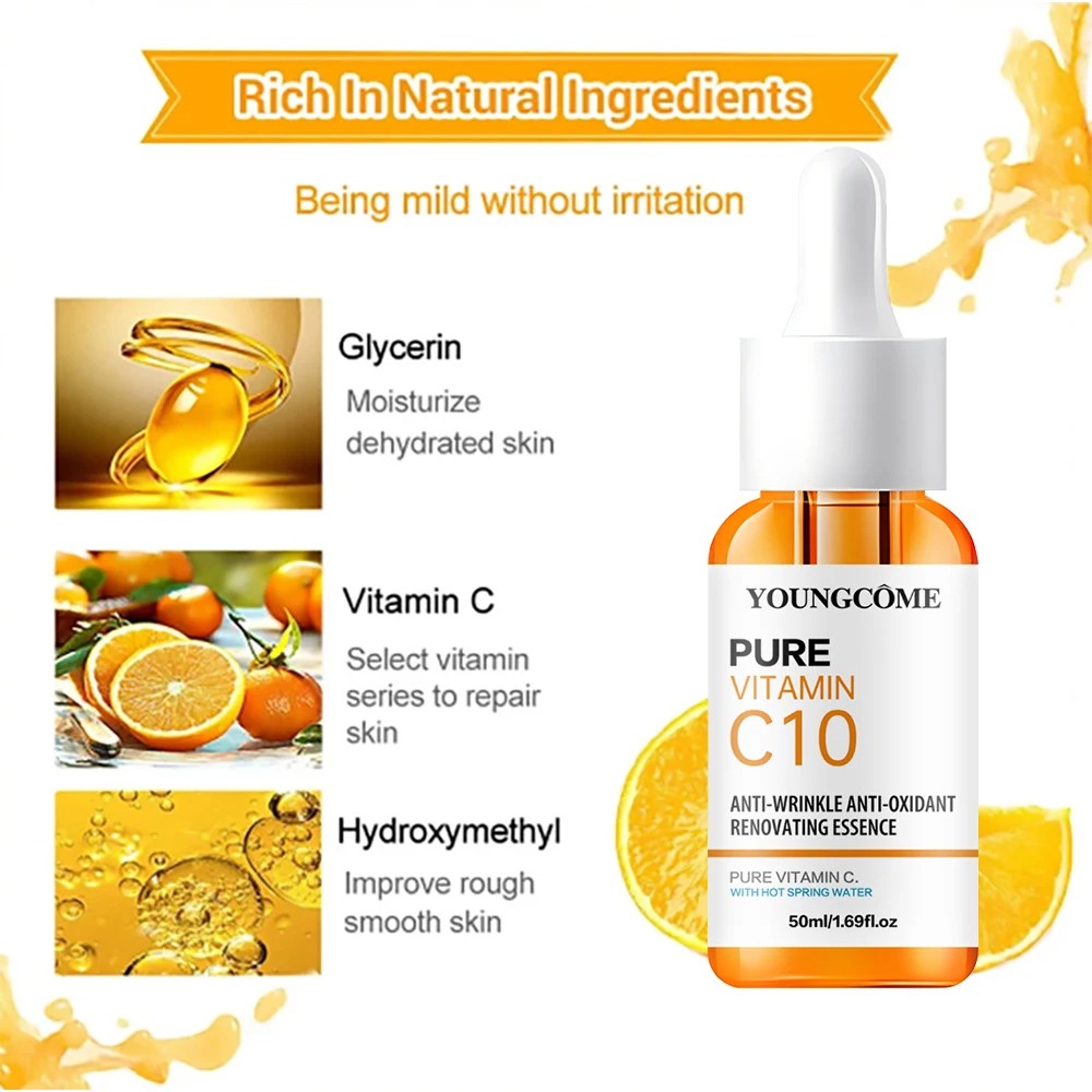 Vitamin C Facial Essence Hyaluronic Acid Dark Skin Brighten Serum