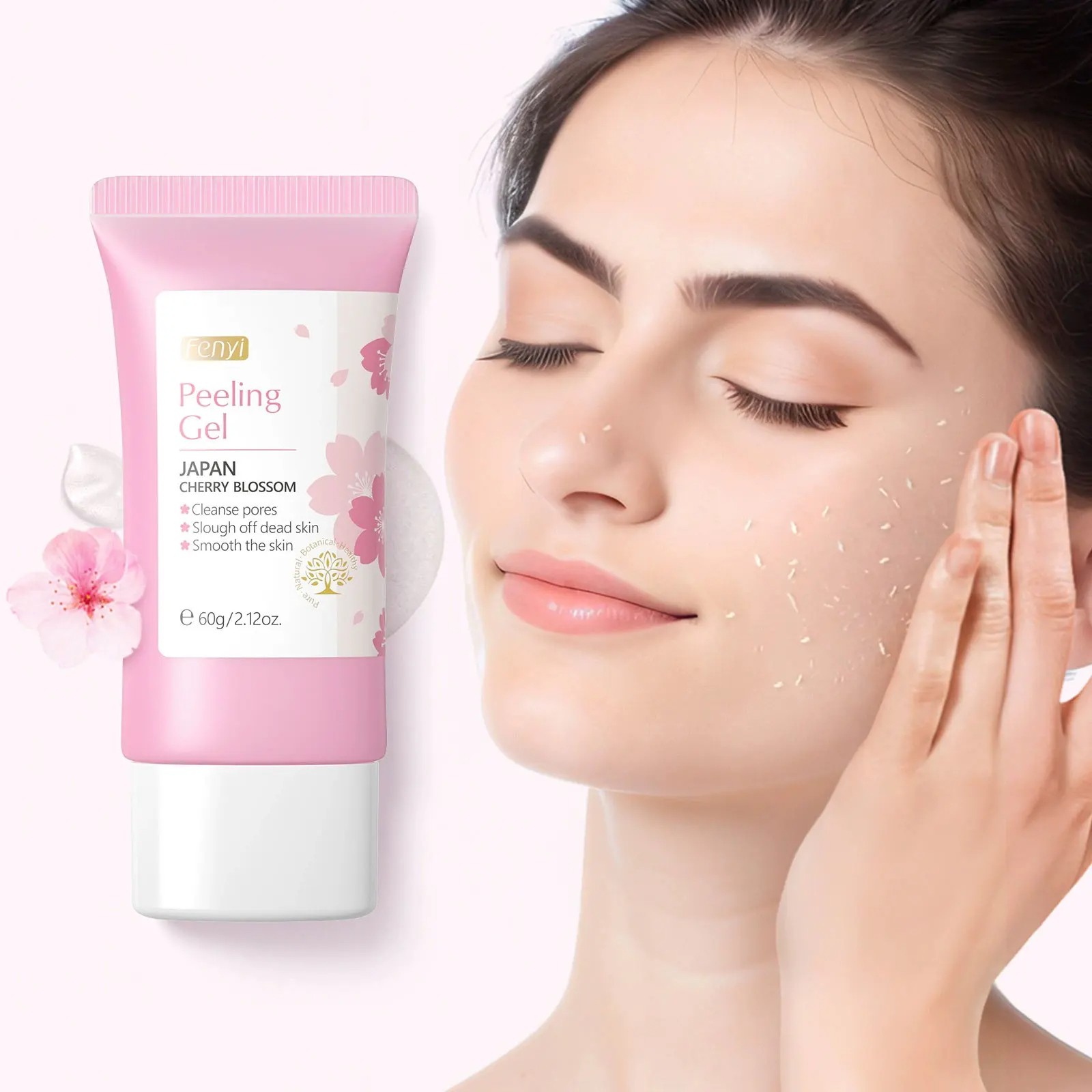Cherry Blossom Exfoliating Gel - Moisturizing, Tender, and Cleansing Skin Care for Face and Body