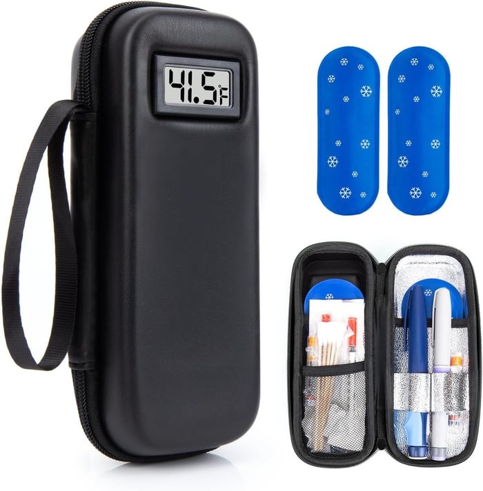 Insulin Cooler Travel Case with Temperature Display