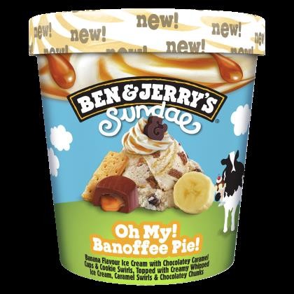 Ice Cream Banoffee Pie Sundae Ben & Jerry's 427ml