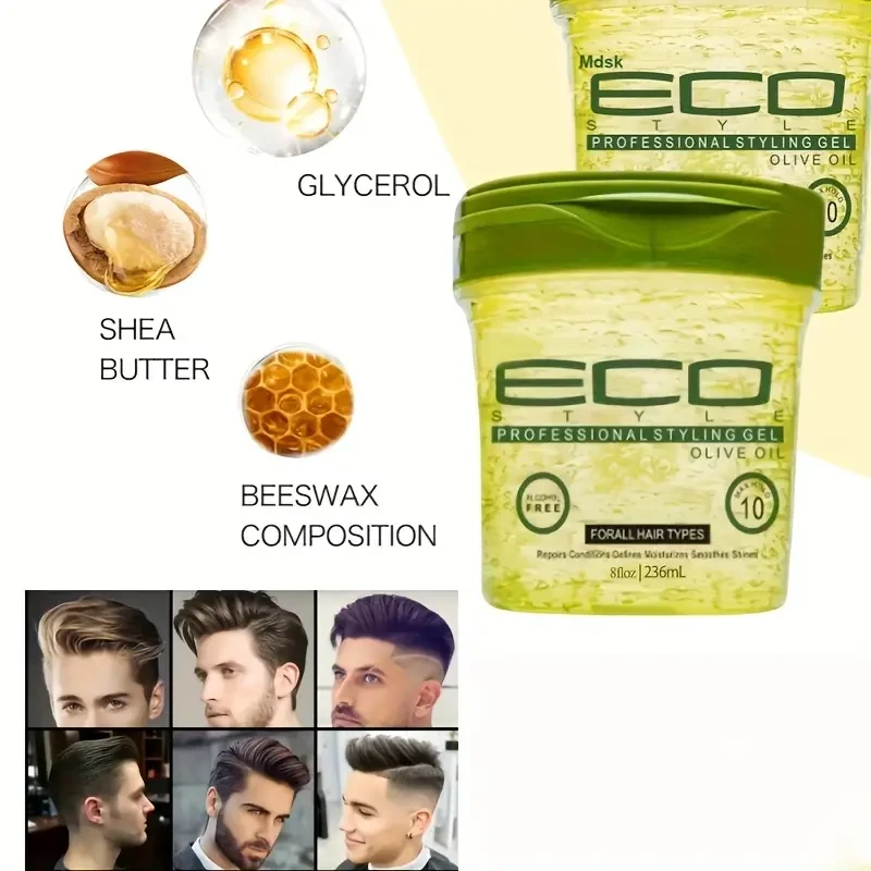 1pc, 236ml/8fl.oz Hair Styling Gel, Suitable for All Hairstyles,