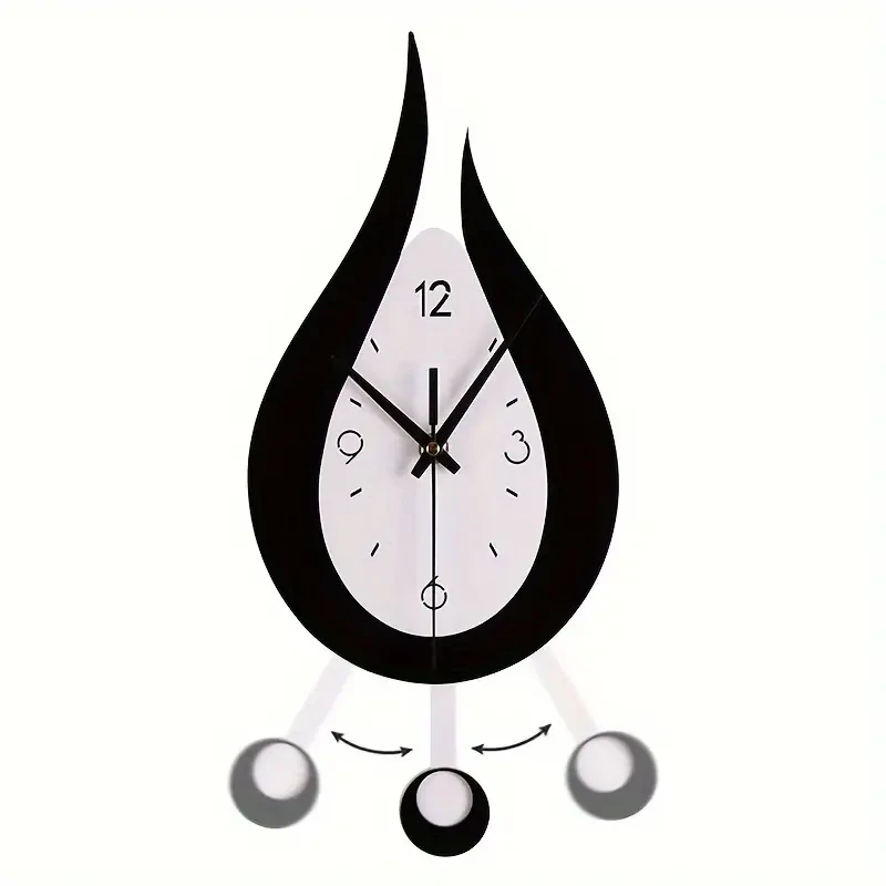 Droplet Shaped Swinging Design Wall Clock