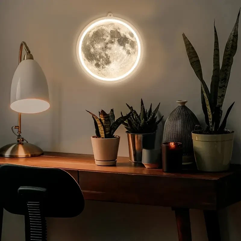 Radiant Moon Neon Sign