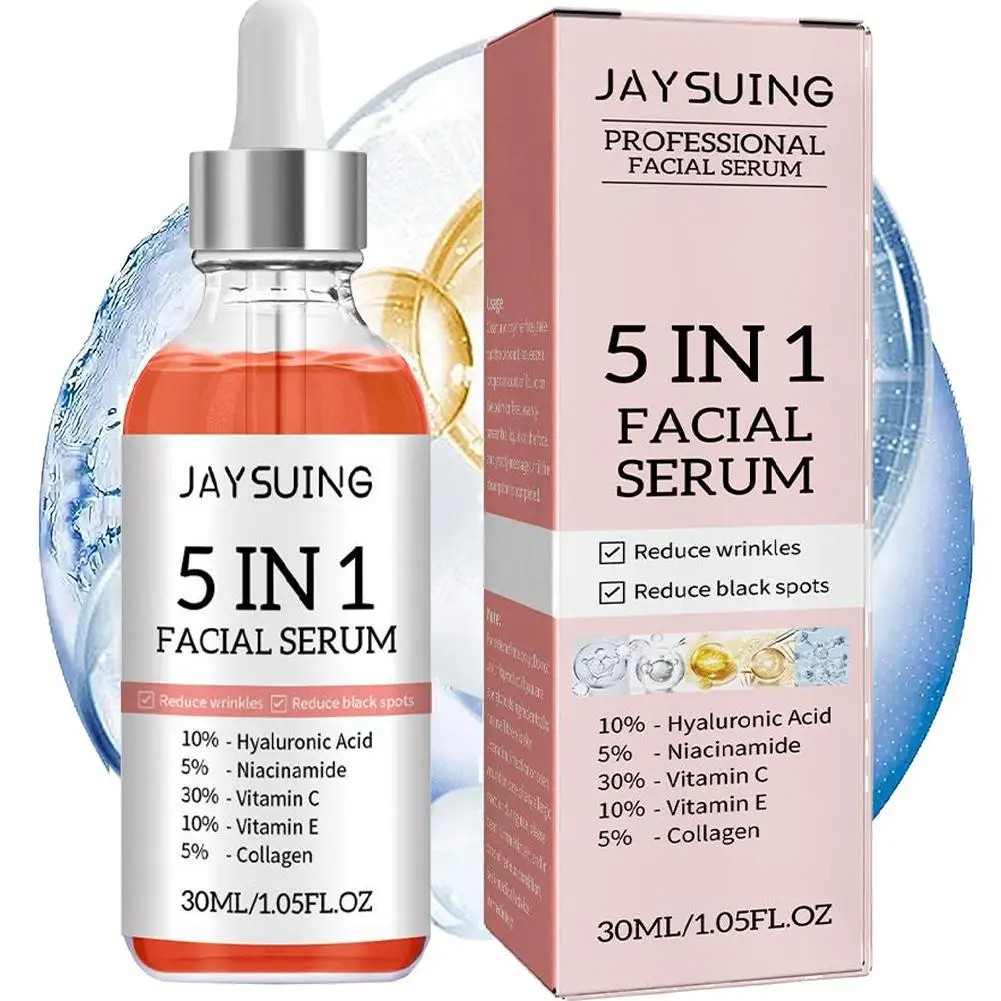 5 In 1 Face Serum 30% Vitamin C - Moisturizing, Whitening, Anti-Wrinkle, Anti-Aging