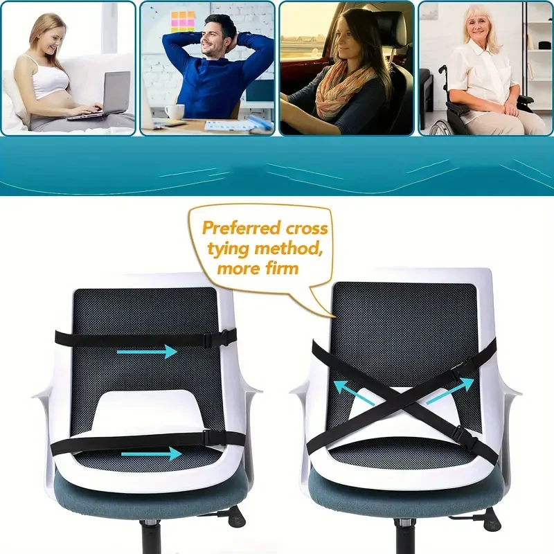 Casual Geometric-Pattern Lumbar Support Pillow