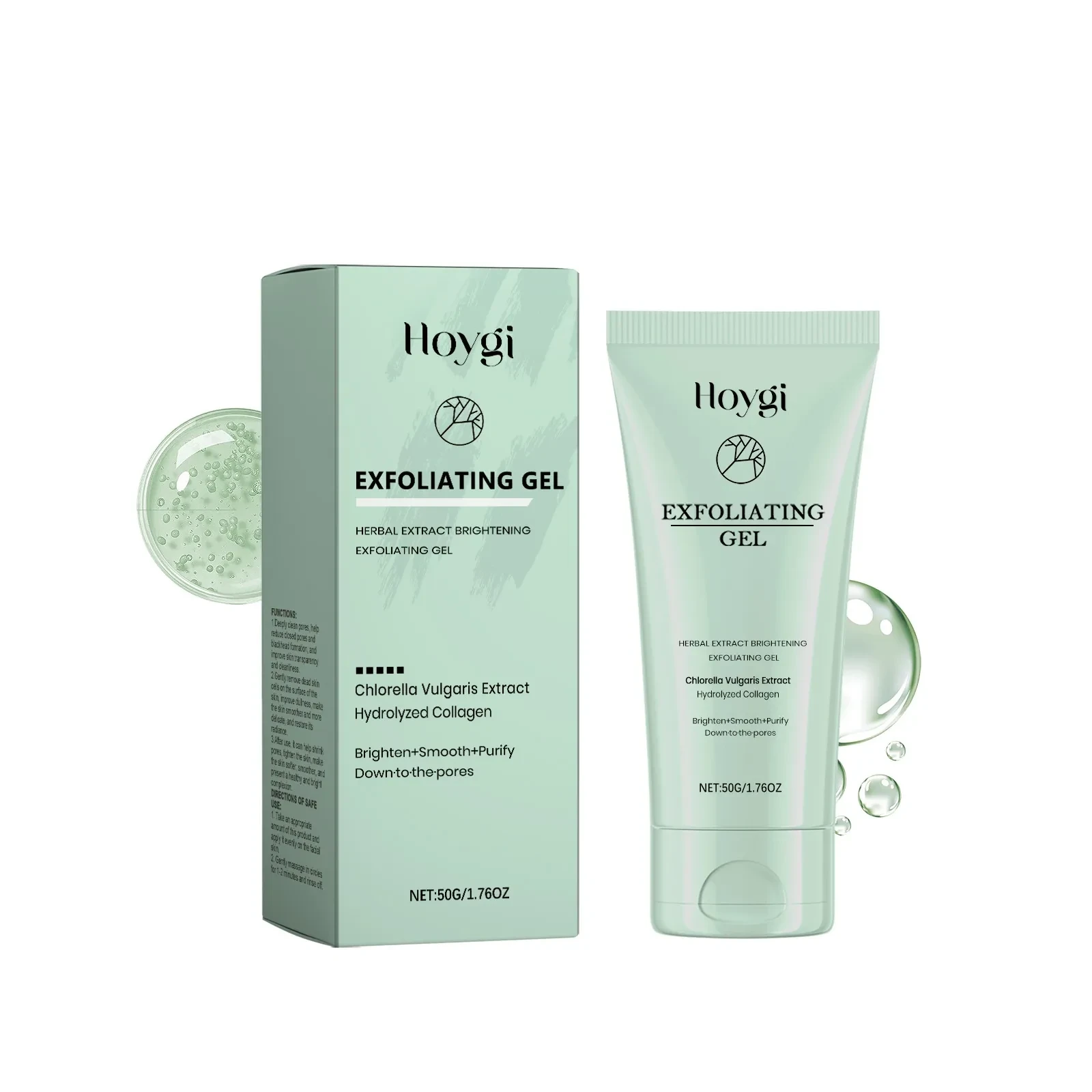 Gentle exfoliating and skin brightening gel