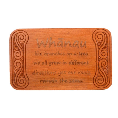 Whanau Wood Sign