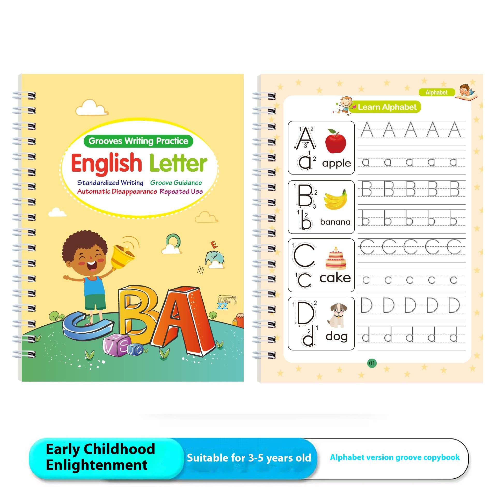 Full English Groove Copybook Children's Alphabet Digital Painting
