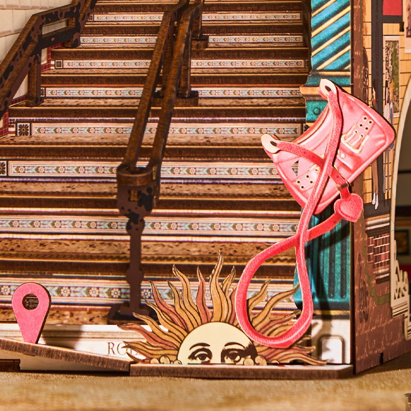 Rolife Book Nook Kit DIY 3D Wooden Miniature Street Scene With LED Lighting For Adults