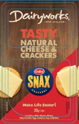Crackers Snax & Cheese Tasty 30g 4pk