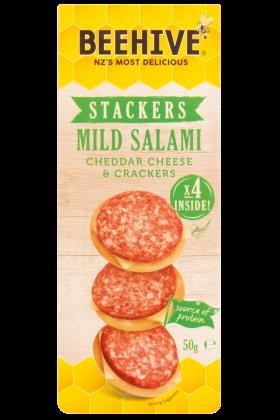 Salami Mild Cheese Cracker Stacker