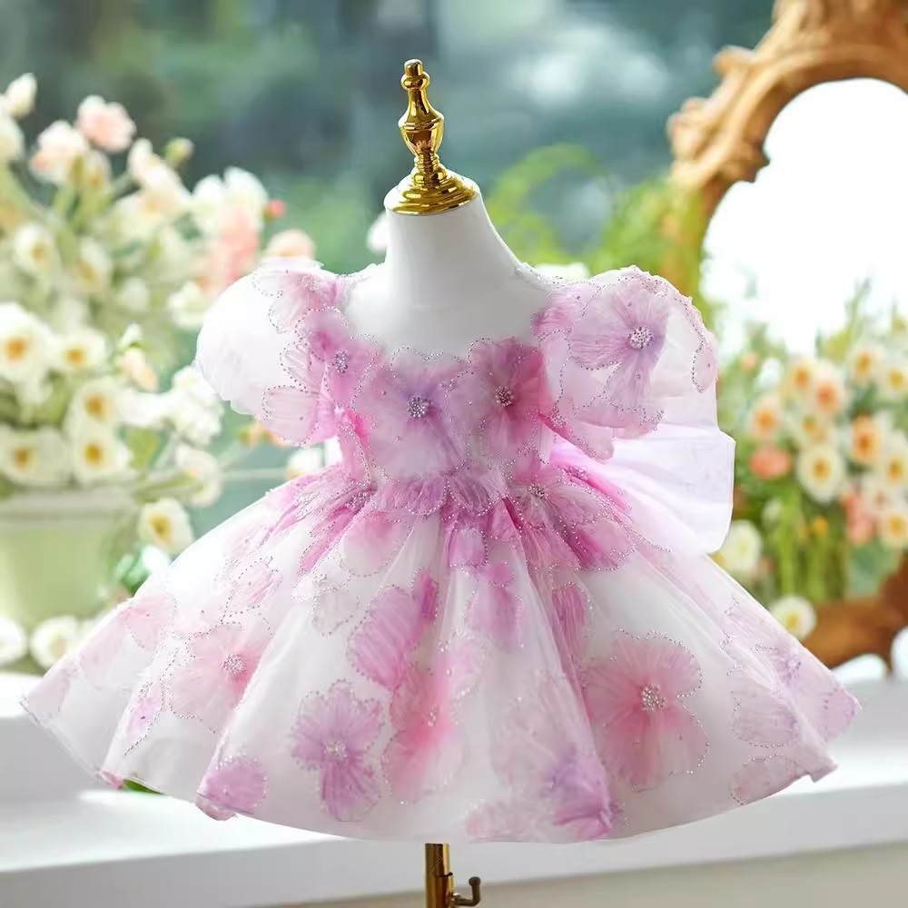 Light Luxury Flower Girl Wedding Dress Children's Host Pettiskirt Spring