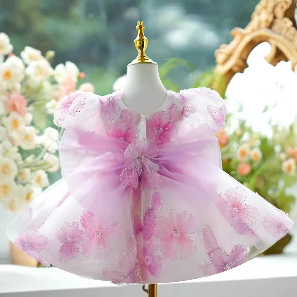 Light Luxury Flower Girl Wedding Dress Children's Host Pettiskirt Spring