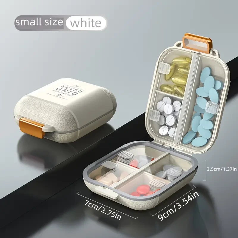 7-Day Pill Box with Orange Handles