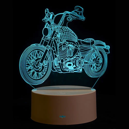 LED Night Light Motorbike Design
