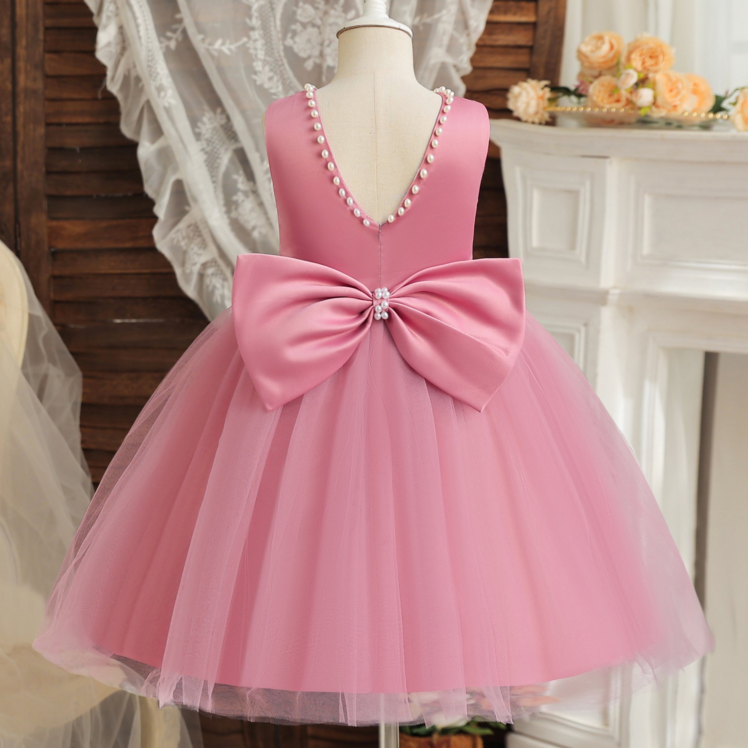 Little Girl Western Style Umbrella Princess Dress