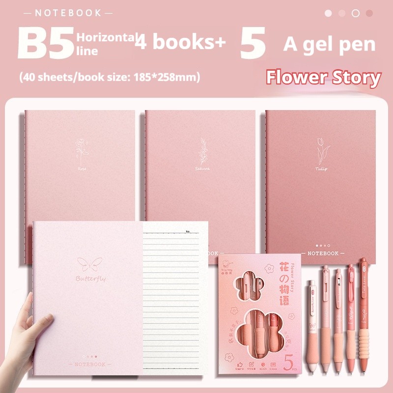 Gradient Color Notebook Student Notepad Homework Learning Registration Book