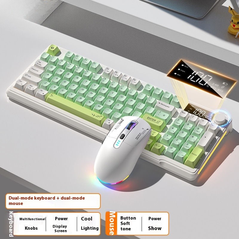 Wireless Bluetooth Keyboard Mouse Suit Mechanical Feeling