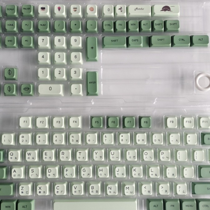 124 Key Matcha Themed PBT Sublimation Keycap