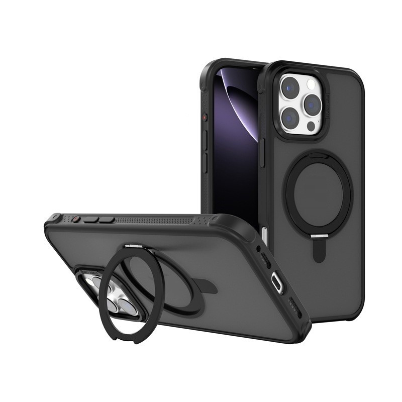 Skin-sensitive Magnetic Suction Frosted Fulcrum Bracket Phone Case