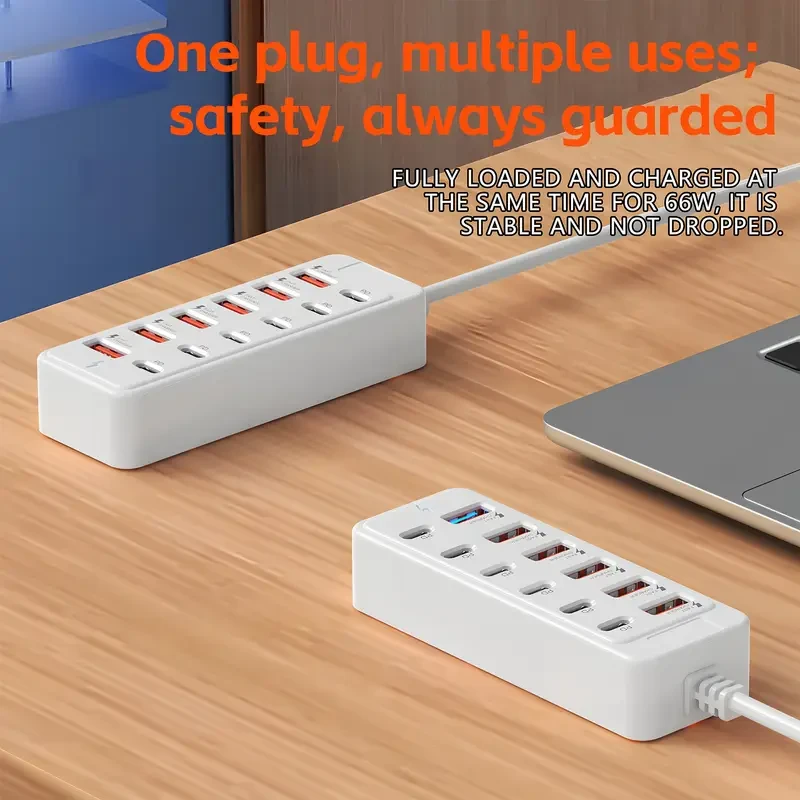 12-Port USB 3.0 & Type-C Fast Charging Power Strip