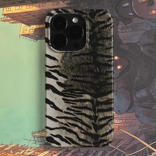 Gray Tiger Leather Pattern Art Niche Phone Case