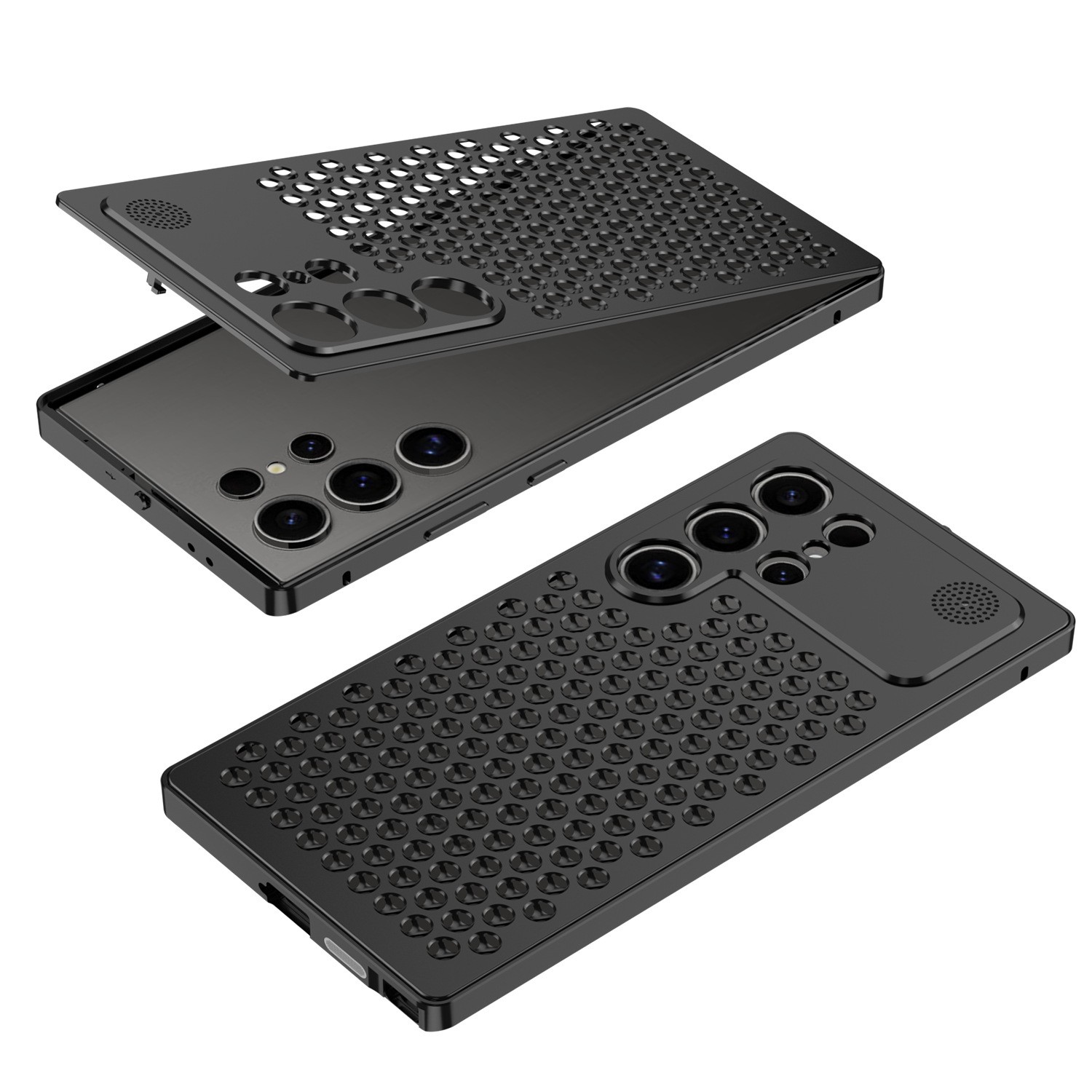 S25ULTRA Aromatherapy Spring Fastener Shell Aluminum Alloy Heat Dissipation Phone Case