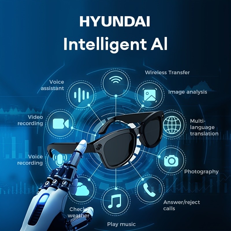 HYUNDAI M01 Long-Lasting Battery Glasses for Professionals in All-Day Meetings