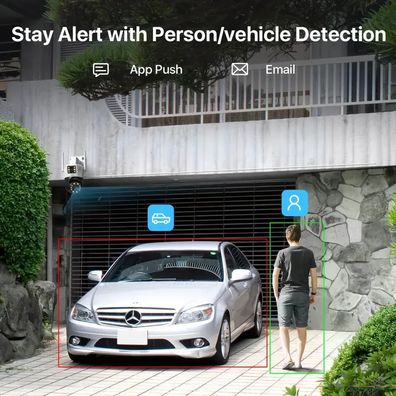 ZOSI 4K Dual-Lens PTZ Security Camera - 360 Outdoor, 8X Zoom, Color Night Vision (C298 Max)