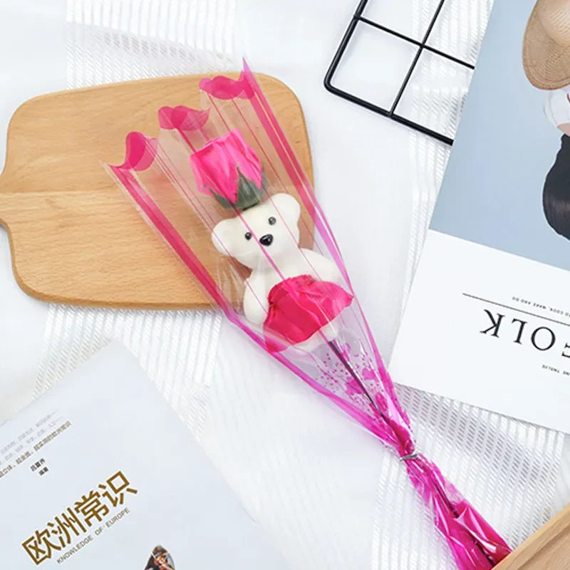 Gift Single Rose Bear Soap Flower