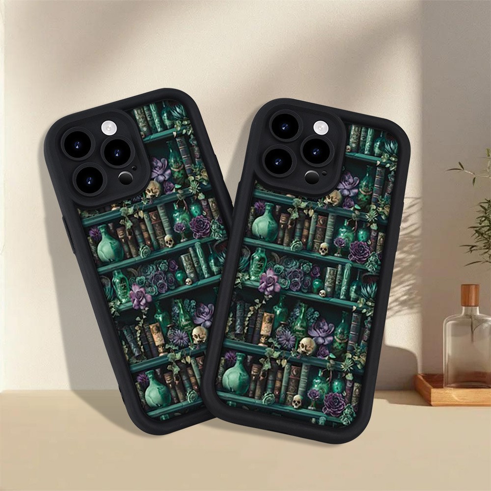 16 15 14 13 12 11 Bookshelf All-inclusive Lens Drop-resistant Phone Case