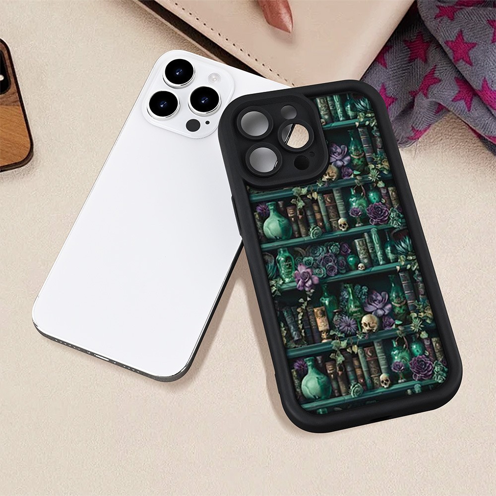 16 15 14 13 12 11 Bookshelf All-inclusive Lens Drop-resistant Phone Case