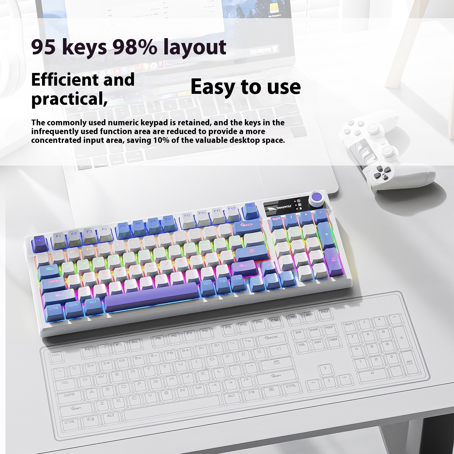 Wired With Knob E-sports Games Notebook Computer Mechanical Keyboard