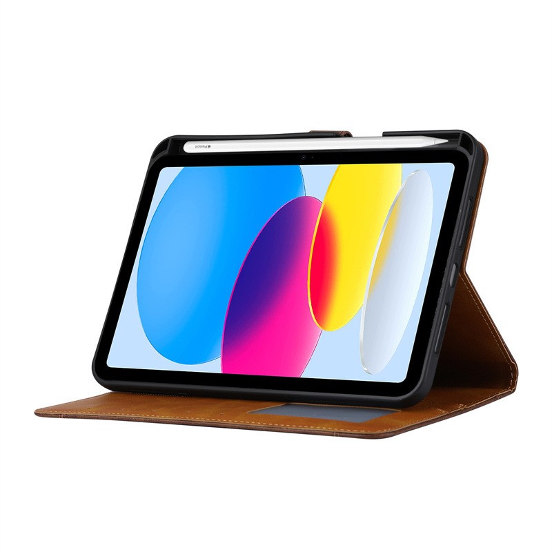 Classic Kneading Leather Business Flip Sleep Protective Cover