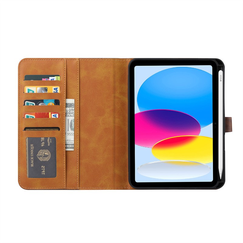 Classic Kneading Leather Business Flip Sleep Protective Cover