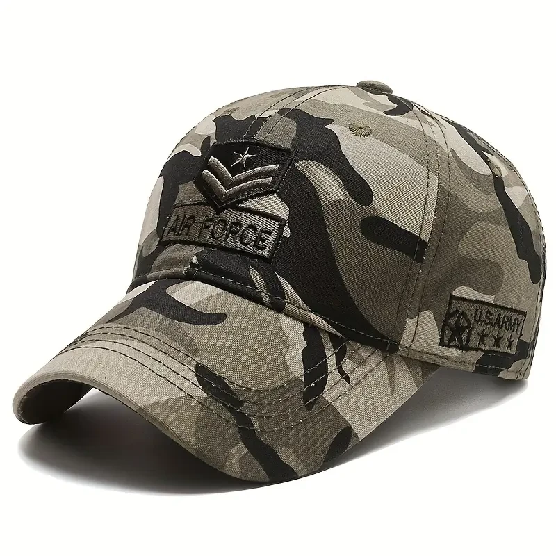 Womens Camouflage Baseball Cap with "AIR FORCE" Embroidery