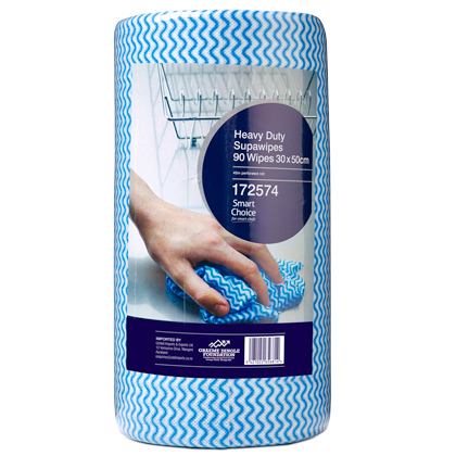 Wipes Roll Supa Heavy Duty Blue 30x50cm 90 Piece