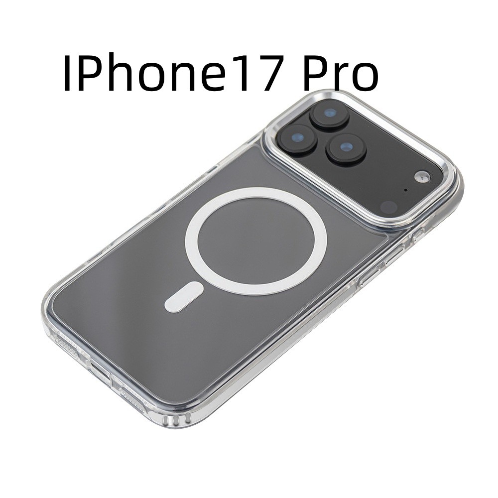 Magnetic Suction Applicable 17ProMax Transparent Phone Case