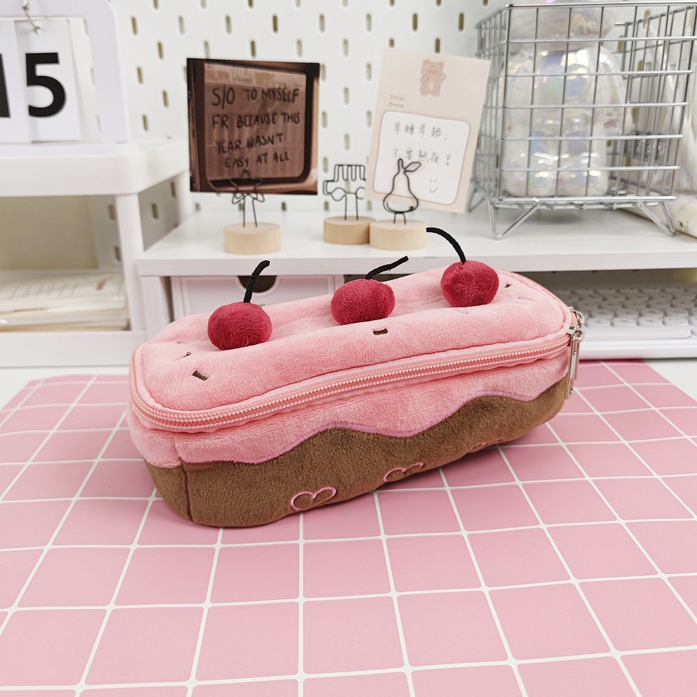 New Cherry Cake Plush Pencil Bag