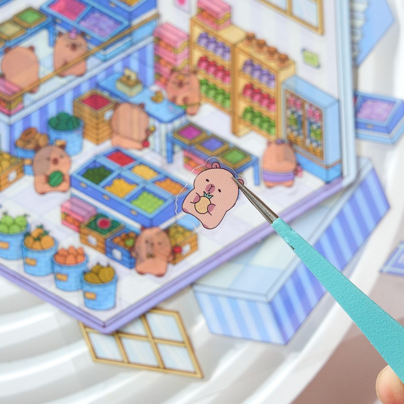 Capabala Cut-free Landscaping Hand Account Three-dimensional Stickers