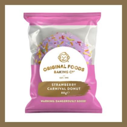 Donut Iced Ring Strawberry Wrapped Large