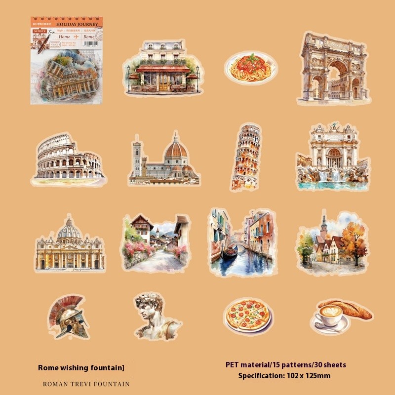 Holiday Journey Series Architecture Journal Stickers